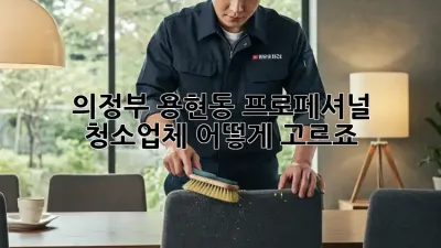 의정부 용현동 프로페셔널 청소업체, 어떻게 고르죠?